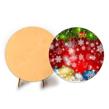 Imagem de Painel Redondo 50cm C Elastico Natal + Suporte MDF (NAT082)
