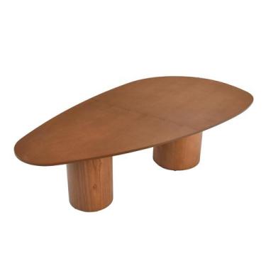 Imagem de Mesa De Centro Imperial 1.22m Com Base Redonda - Fassina, Castanho