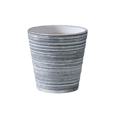 Imagem de Vasos de plantas Vaso de cerâmica cinza luxuoso e moderno para sala estar, vaso orquídea simples(Médio)