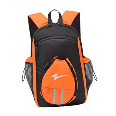 Imagem de Generic Mochila de tênis de mesa, bolsa de transporte para raquete, equipamento de treinamento, mochila profissional prática para tênis, para atletas adultos, Preto