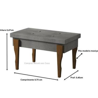 Imagem de Recamier Captone Espanha Pés Madeira 0,70 Cor Cinza Comprar - Comprar 