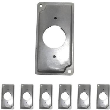Imagem de 7 Placa Condulete 1 Polegada Alumínio 1 Tomada Redonda Sieg Furação Di