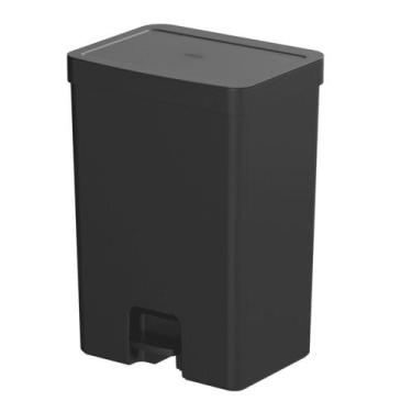 Imagem de Lixeira Com Pedal e Tampa 30 Litros Cesto de Lixo Cozinha Banheiro Tri