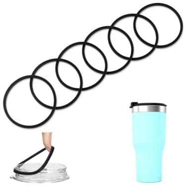 Imagem de Fampery Pacote com 6 gaxetas de substituição para canecas de copo isoladas de aço inoxidável Yetistainless , vedações de tampa de copo de 590 ml adequadas para tampa Yeticup, juntas de tampa de copo