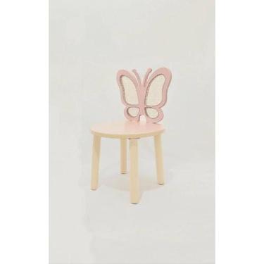 Imagem de Cadeirinha infantil em MDF e detalhes em talagarça - STORE KIDS