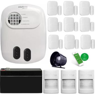 Imagem de Kit Alarme Intelbras Monitorado App Celular 12Sensor Sem Fio