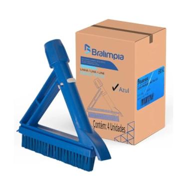Imagem de Escova para Rejunte, Azul, Kit com 4 Unidades, Bralimpia