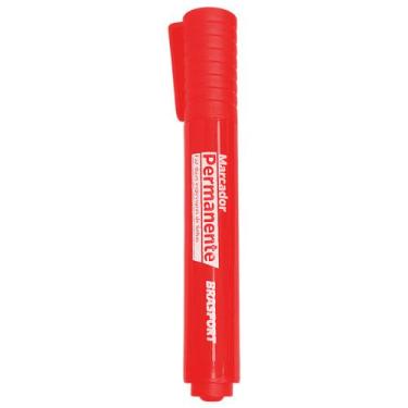 Imagem de Kit 12un Marcador Peças Caneta 5.0mm Vermelho Ref.7856 - BRASFORT
