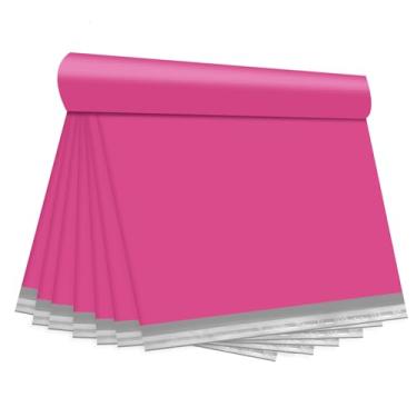 Imagem de Envelopes de poliéster rosa 61 x 61 cm, 100 peças, lindos sacos de envio à prova d'água com adesivo autovedante, envelopes de envio duráveis e resistentes a rasgos para roupas