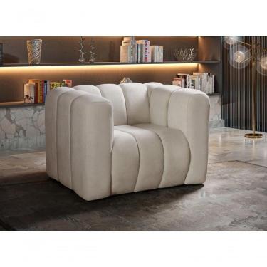 Imagem de Poltrona Mona Decorativa Confortável Moderna Sala De Estar - Bouclê Marrom 510