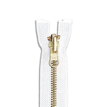 Imagem de Jaqueta reversível de latão de 91,44 cm com zíper 91,44 cm e zíper branco para costura