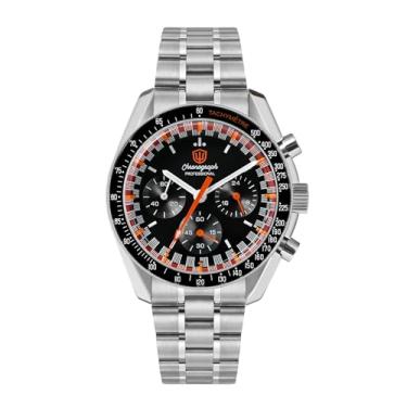 Imagem de watchdives WD1860 WD1861 WD1863 Relógio Cronógrafo Masculino Japão VK63 Quartzo Relógios Esportivos 40 mm Bubble Sapphire Cristal Relógio de Pulso 100 M Relógio de Mergulho, Pulseira de parafuso preto