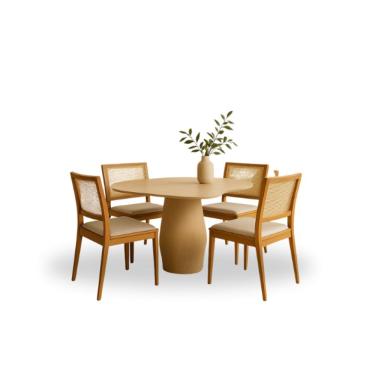 Imagem de Mesa Cone De Jantar Vucan Em Freijo 150x130cm