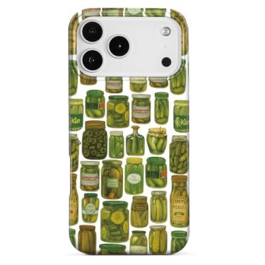 Imagem de GEQCDBN Capa compatível com iPhone 17 Pro Max, capa protetora para celular com estampa de picles fofos e macios e macios em TPU (poliuretano termoplástico) à prova de choque para mulheres, homens e