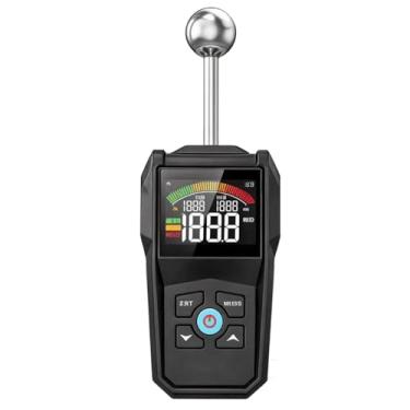 Imagem de Medidor de umidade não invasivo para madeira, testador de umidade digital com visor LCD com alarme, mede drywall e alvenaria, leitor de umidade de até 0,8 a 5 cm