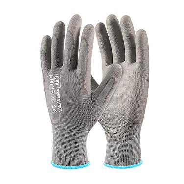 Imagem de COOLJOB Cooljob, 60 Pares De Luvas Segurança Para Trabalho, Pacote A Granel Com Revestimento Em Poliuretano Aderente, Malha Sem Costura Calibre 13, Revestida Trabalho Depósito, Respirável, Leve, Hom