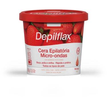 Imagem de Cera quente Micro-ondas depilatório Morango 100g Depilflax