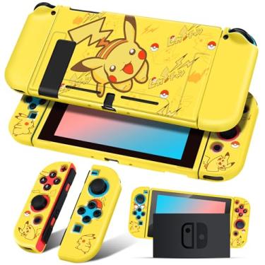 Imagem de Xinocy for Nintendo Switch Case Cute Cartoon Anime Design Cases Kawaii Fun - Funny Fashion Soft Slim Protective Shell Cover Dockable Joycon for Kids Boys Teens Girls for Switch 2017, Yellow Ball