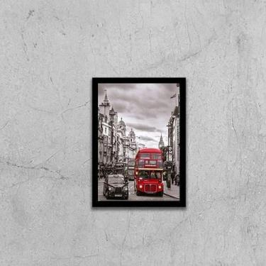 Imagem de Quadro Fotografia Ônibus Londres Vermelho 24X18Cm - Quadros On-Line