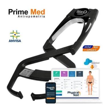 Imagem de Adipometro Clinico Prime Neo Preto Com Software 8.0 E Web - Prime Med