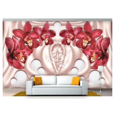 Imagem de Papel De Parede Floral Flores Textura Sala 3D 3M² Xfl201 - Você Decora