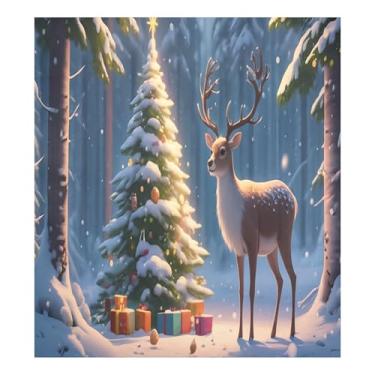 Imagem de SEHANY Capa magnética para lava-louças de árvore de Natal, adesivos magnéticos para decoração de Natal antiarranhões para painel de geladeira e lava-louças, decoração de Natal de cozinha doméstica 58