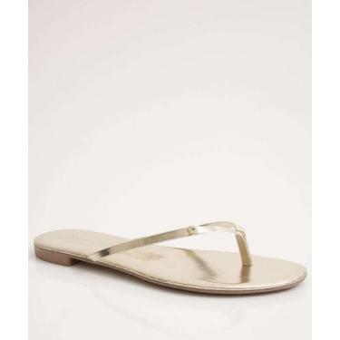 Imagem de Rasteirinha Feminina Metalizada Tiras Strass-82076 - NARA MARTINS, 37,