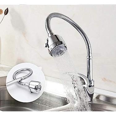 Imagem de Torneiras de cozinha Torneira de cozinha Tubo universal 3 tipos de saída de água Torneira de tubulação Bacia Hardware de encanamento Torneiras de pia de latão