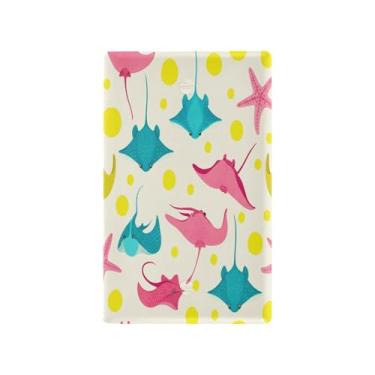 Imagem de Wassud Placa de cobertura para interruptor de luz, arraias de desenho animado, capas de tomada decorativas, placa de parede para tomadas elétricas, interruptor único 11 x 6 cm