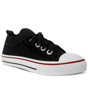 Imagem de Tênis Infantil Menina 28ao35 Casual Moda Escolar 11.137J (Preto, BR, Criança de 4 a 8 anos, Numérico, 29)