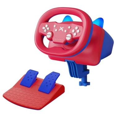 Imagem de DOYO Pro Gaming Steering Wheel with Pedals, 270 Degree Racing Wheel with Dual-Vibration Motors, Steering Wheel for PC, PS4, Switch, PS3, IOS, Android Race Games, Screenshot Capture