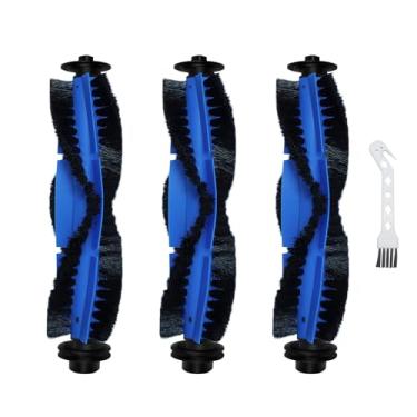 Imagem de Pacote com 3 peças de reposição principais rolos de escovas compatíveis com Eufy RoboVac 11S, 11S MAX, 12, 15C, 15C MAX, 15T, 30, 30C, 30C MAX, 35C, G20, G30, G30 Edge, G40+, G40 Hybrid+ Robot Vacuum