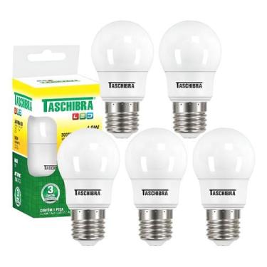 Imagem de 5 Lâmpada Bulbo Led Tkl 30 4,9w Taschibra Luz Quente 3000k