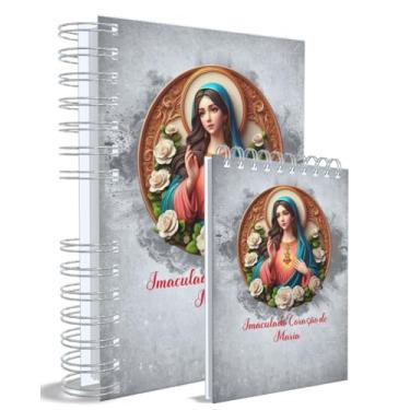 Imagem de Agenda Católica 2026 + Bloco de Anotações, Imaculaco Coração de Maria, Dourado, Capa 8