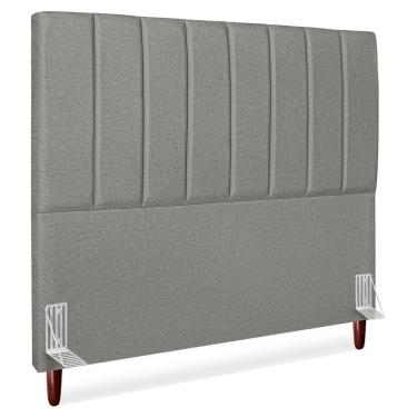 Imagem de Cabeceira Queen 160 Cm Com Frame Carla Linho Cinza Escuro Artte Cinza Escuro