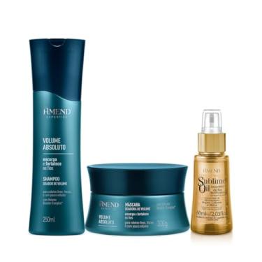 Imagem de Amend Expertise Volume Absoluto Shampoo 250ml + Mascara 300ml + Sublime Oil 60ml