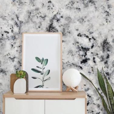 Imagem de Papel de Parede Adesivo para Cozinha Lavável Resistente a Altas Temperaturas(Rolo de 1 Metro,Granito Arabesco)