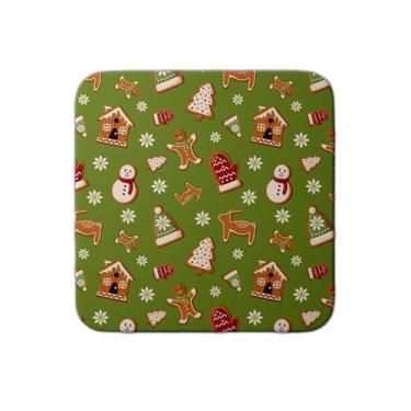 Imagem de Ladrilho Decorativo de Cerâmica Natalino Estampa Biscoito de Pão de Gengibre