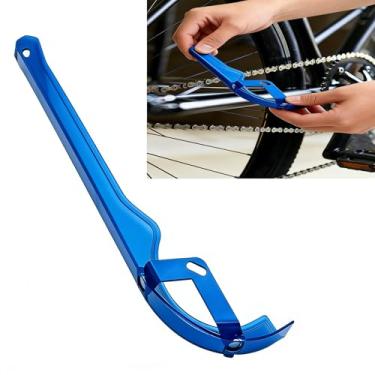 Imagem de Cbhoktyue Protetor de corrente de bicicleta - Capa protetora de PP para bicicletas de estrada/montanha/dobráveis, ideal para proteção de corrente durante a pedalada diária e modificação/substituição