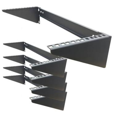 Imagem de Mofangtech Rack vertical simples 4U dobrável de 48 cm para montagem em parede de aço laminado a frio e suporte de rede incluindo ferragens para montagem (5)