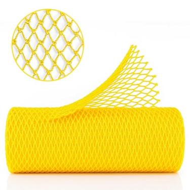 Imagem de 1 esponja de rede africana, esponja de banho esfoliante mágica, acessórios de banho para mulheres (amarelo)