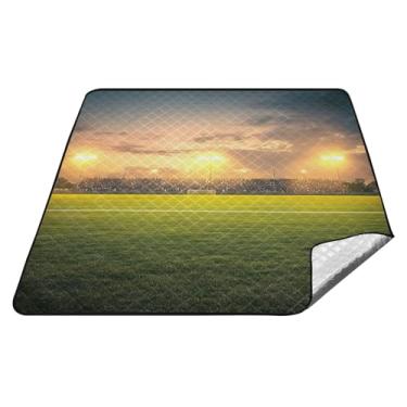 Imagem de Joitme Cobertor de praia impermeável para estádio de futebol vazio, cobertores de piquenique Oxford, cobertores grandes