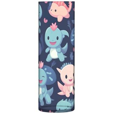 Imagem de Vaso cilíndrico axolote animal fofo vaso de flores personalizado vasos e plantadores de plástico impressão moderna decoração de quarto, 30 cm x 9,9 cm