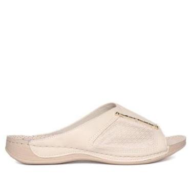 Imagem de Tamanco Feminino Campesí com Enfeite Bege-Feminino