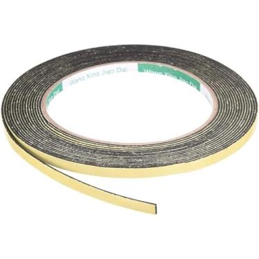 Imagem de Fita de espuma de vedação 5 mm (L) x 1 mm (T) x 5 m/5 m (C), faixa climática autoadesiva para isolamento de porta de janela, 1 rolo