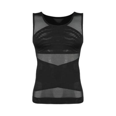 Imagem de Camiseta Modeladora Masculina Sem Mangas Para Controle De Barriga E Co