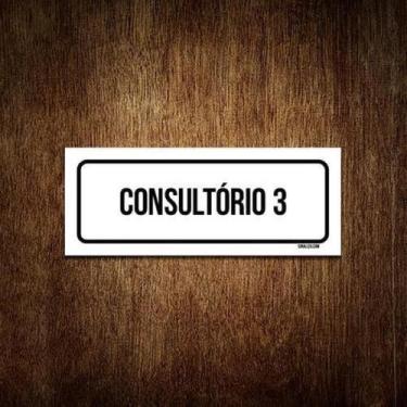 Imagem de Placa Sinalização - Setor Consultório 3 (23X9) - Sinalizo.Com