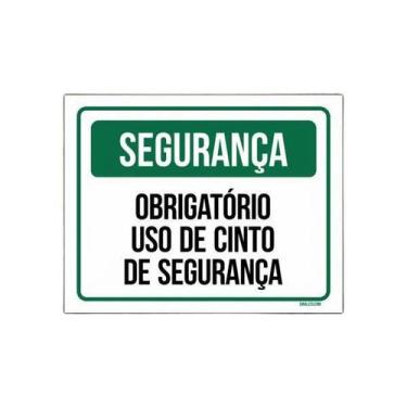 Imagem de Placa - Obrigatório Uso De Cinto De Segurança (36X46) - Sinalizo
