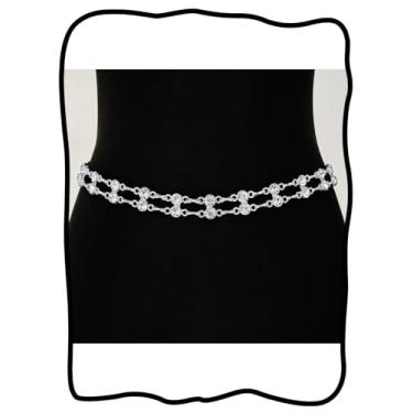 Imagem de Fstrend Cinto feminino Cystal, corrente de cintura dourada, ajustável, moda, strass, cintos, joias para vestidos, Standard, Metal não precioso, Sem Pedra Preciosa