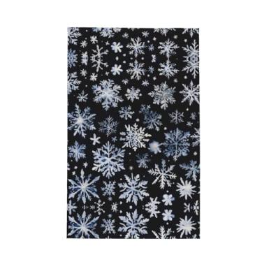 Imagem de XLLingL Toalha de cozinha waffle, estampa de boneco de neve, estrelas e flocos de neve, panos de prato de microfibra, para decoração e limpeza de cozinha - 1 peça